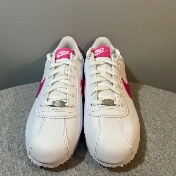 Nike Cortez GS White Laser Fuchsia Size 7Y/Women 8.5 DM0950-104​​ - Picture 4 of 10